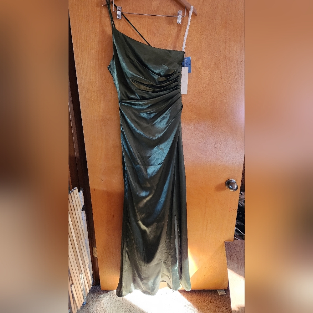 Galina Signature Charmeuse Martini Bridesmaid Gown